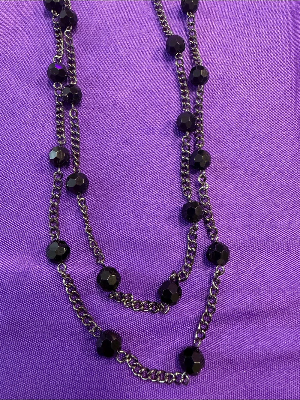 Park Lane Fashion-Able Necklace Jet Black Beads Retired $81